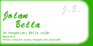 jolan bella business card